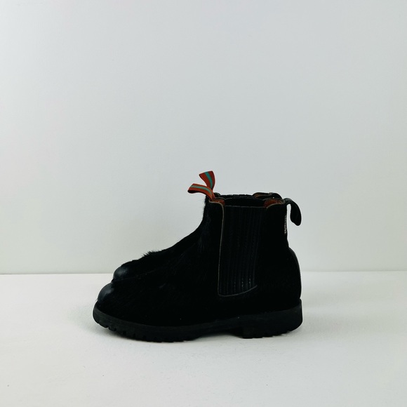 Penelope Chilvers Oscar Black Pony Skin Pull Tab Ankle Chelsea Boots UK 5 - Picture 2 of 12